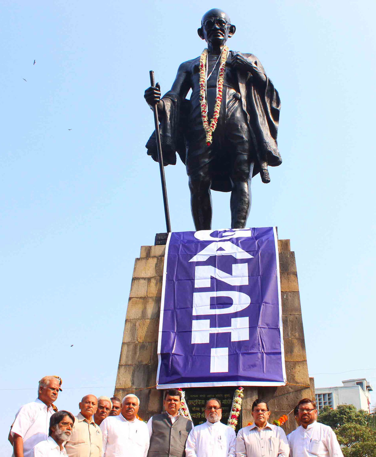 Chief Minister Devendra Fadnavis Pay Tribute to Father of the Nation Mahatma Gandhi on His Death Anniversary at Mantaralaya.