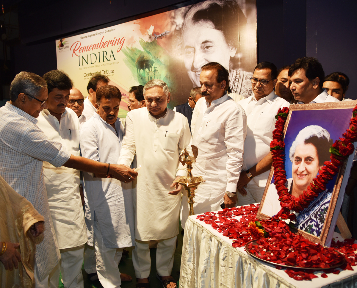 MRCC Remembering Indiraji The First Woman Prime Minister of India Centennial Tribute at Rang Sharda Bandra.
