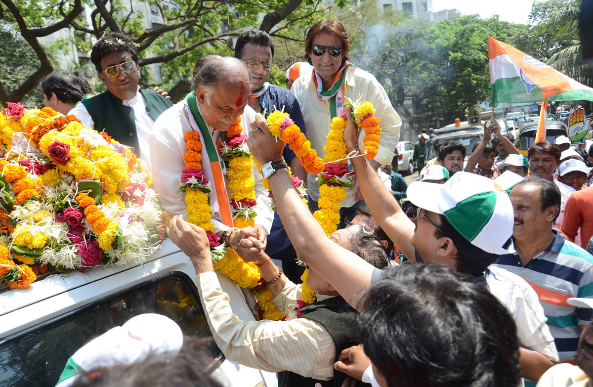 AICC Gen.Secretary & MP.Gurudas Kamat Campaigning Rally for MP Election at Jogeshwari.