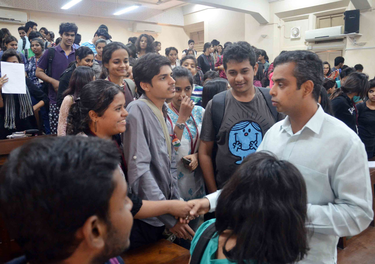 South Mumbai MP.& Union Minister MILIND DEORA Interactive Session with College Students at Wilson College Chowpatty.