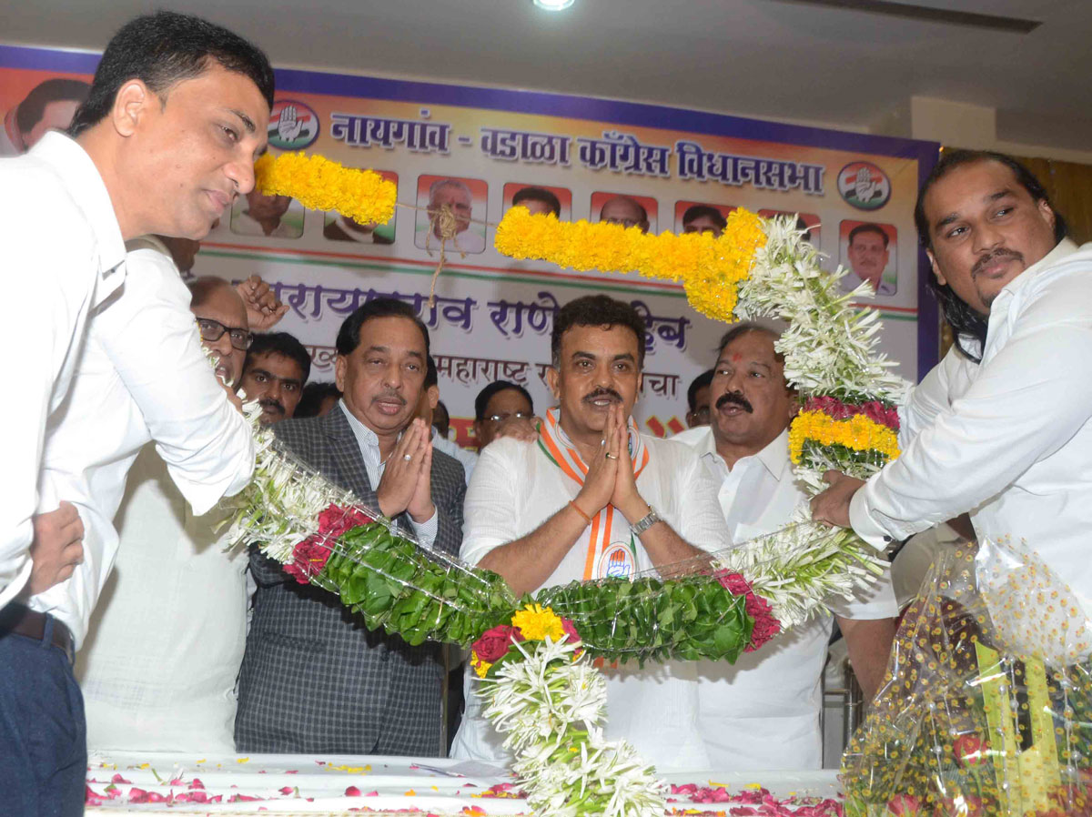 MLC & Former CM Narayanrao Rane Felicitated by Naigaon- Wadala Congress.
