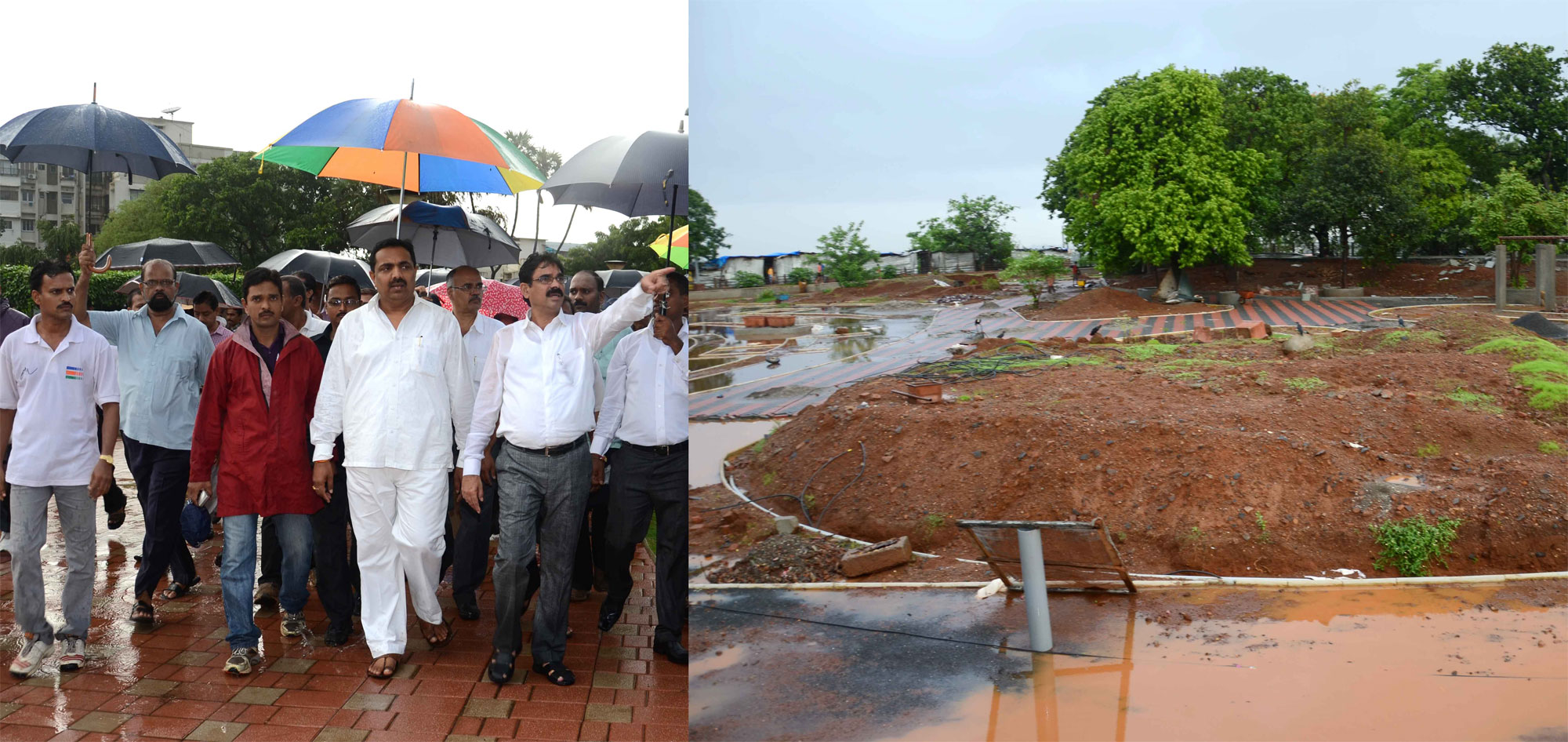 MINISTER JAYANT PATIL & MLA BALA NANDGAONKAR AT (JOSEPH BAPTISTA GARDEN) MAZGAON GARDEN.