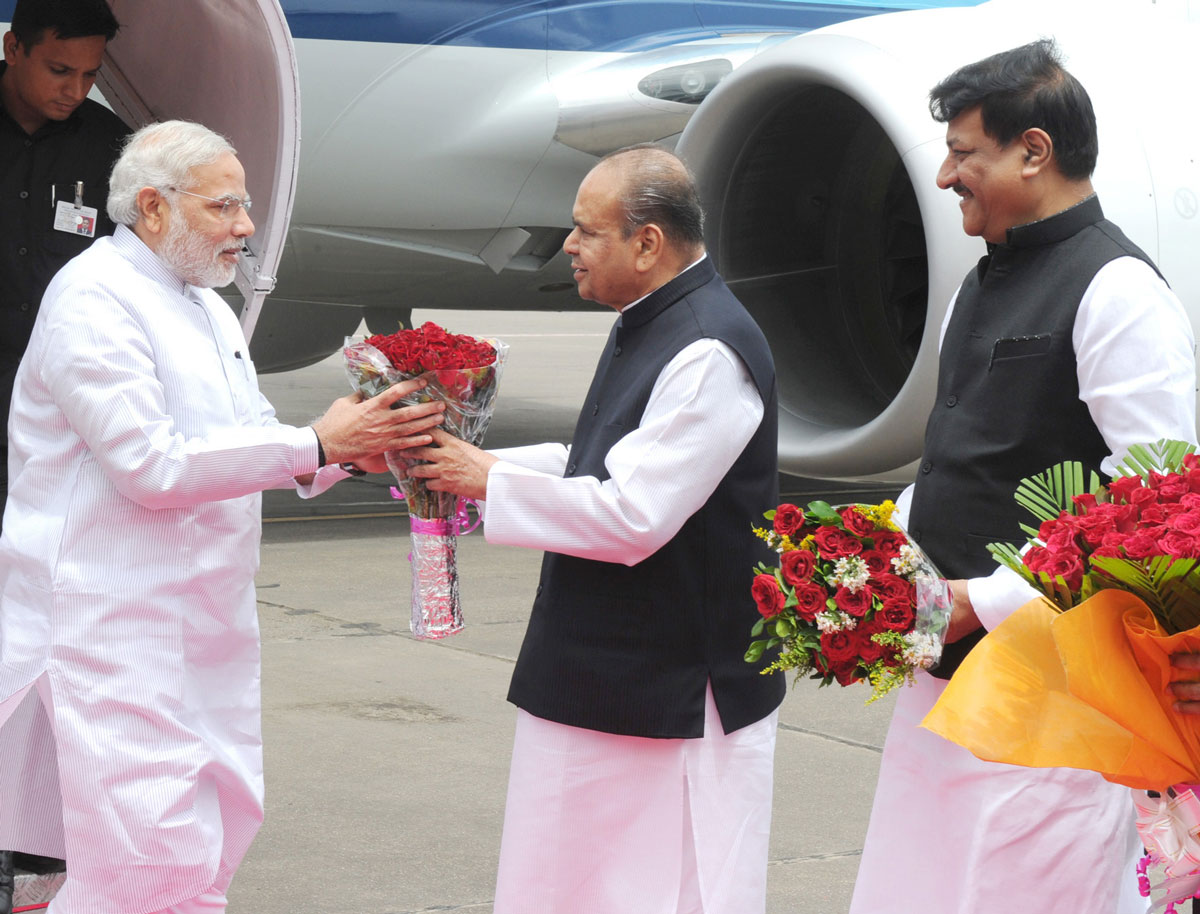 Prime Minister of India Narendra Modi first visit to the Mumbai city after becoming the Prime Minister of India.