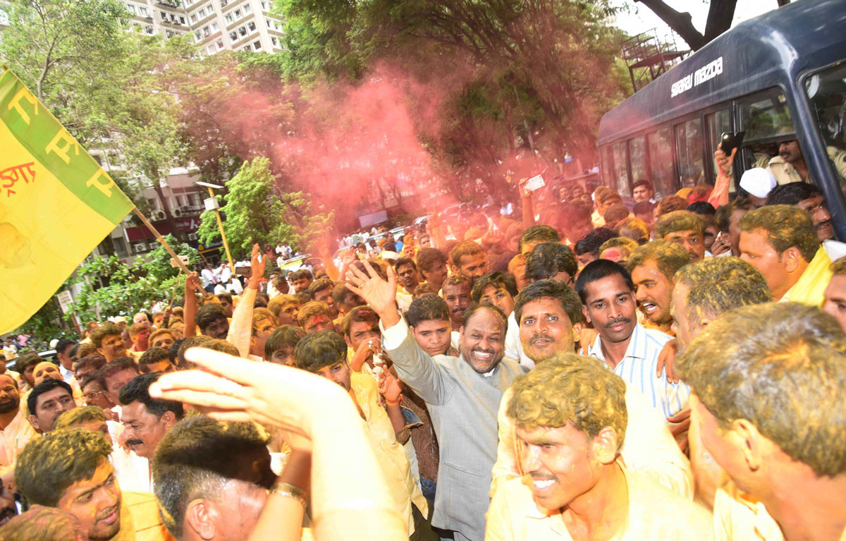 Minister's & State Minister's Swearing Ceremony in Cheif Presence of Governor Ch.Vidyasagar Rao,Chief Devendra Fadnavis at Vidhan Bhavan.