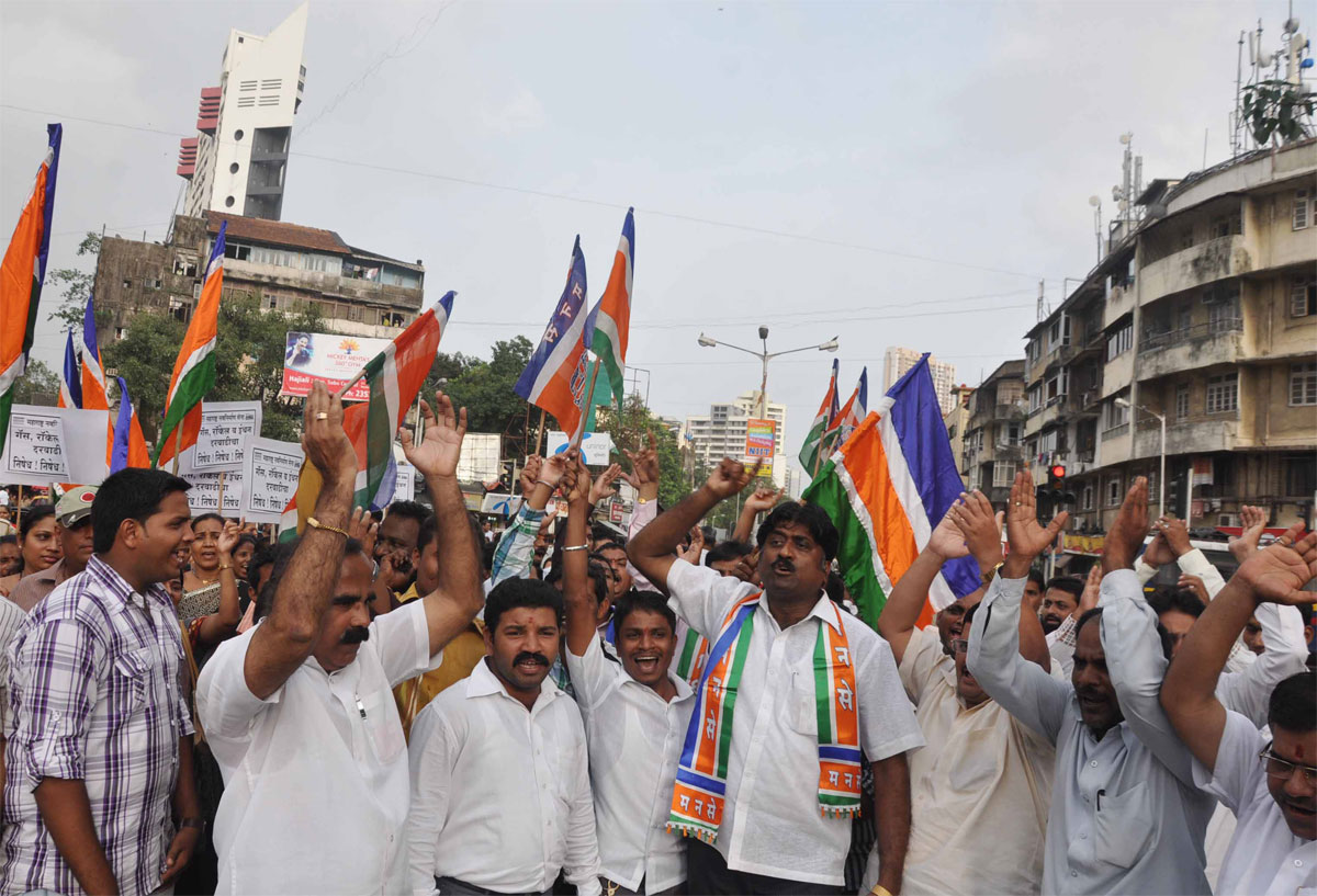 MNS PROTEST AGAINST GAS, PRICE HIKE ISSUE AT TARDEO.