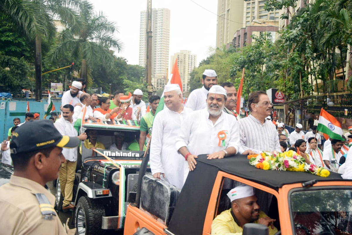 Independence Day Flag March Rally at Andheri Assembly by Ex.MRCC President & Ex.MP Sanjay Nirupam..