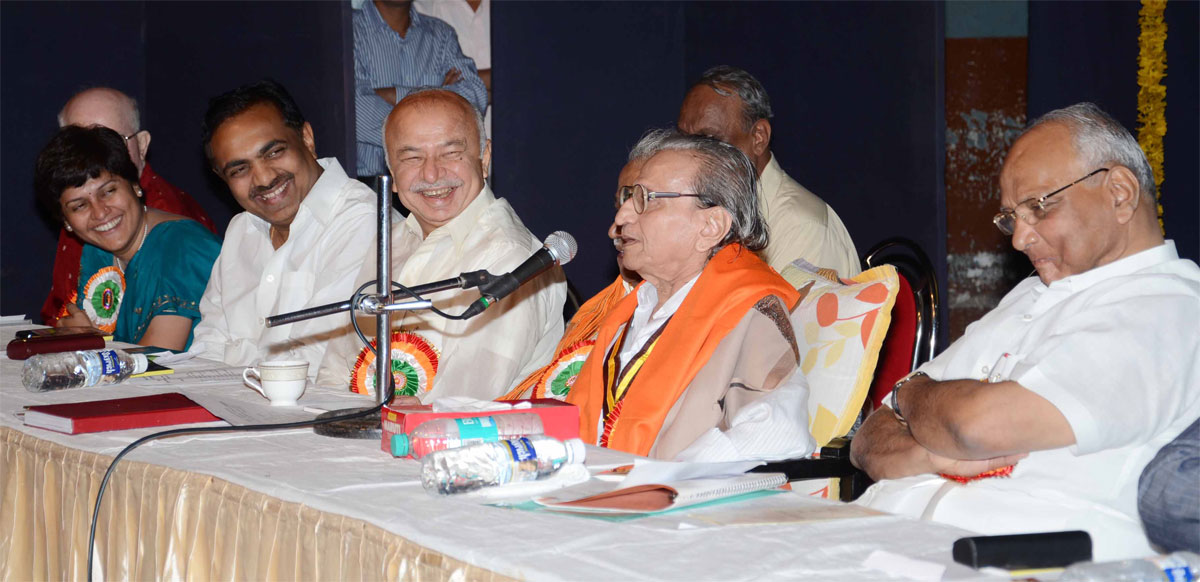 UNION MINISTER SHARADCHANDRJI PAWAR & UNION MINISTER SUSHILKUMAR SHINDE AT DADAR SHIVAJI MANDIR.
