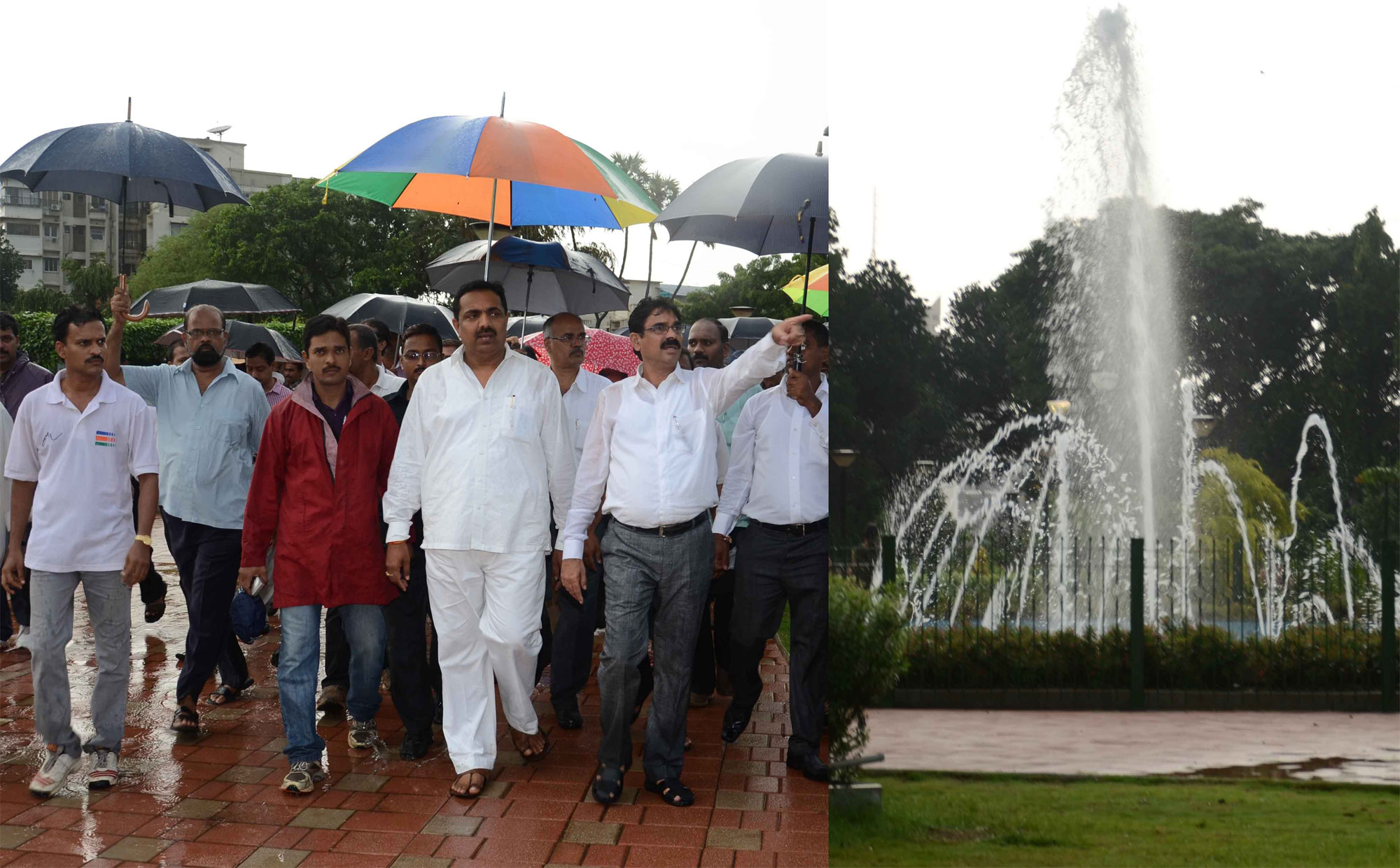 MINISTER JAYANT PATIL & MLA BALA NANDGAONKAR AT (JOSEPH BAPTISTA GARDEN) MAZGAON GARDEN.