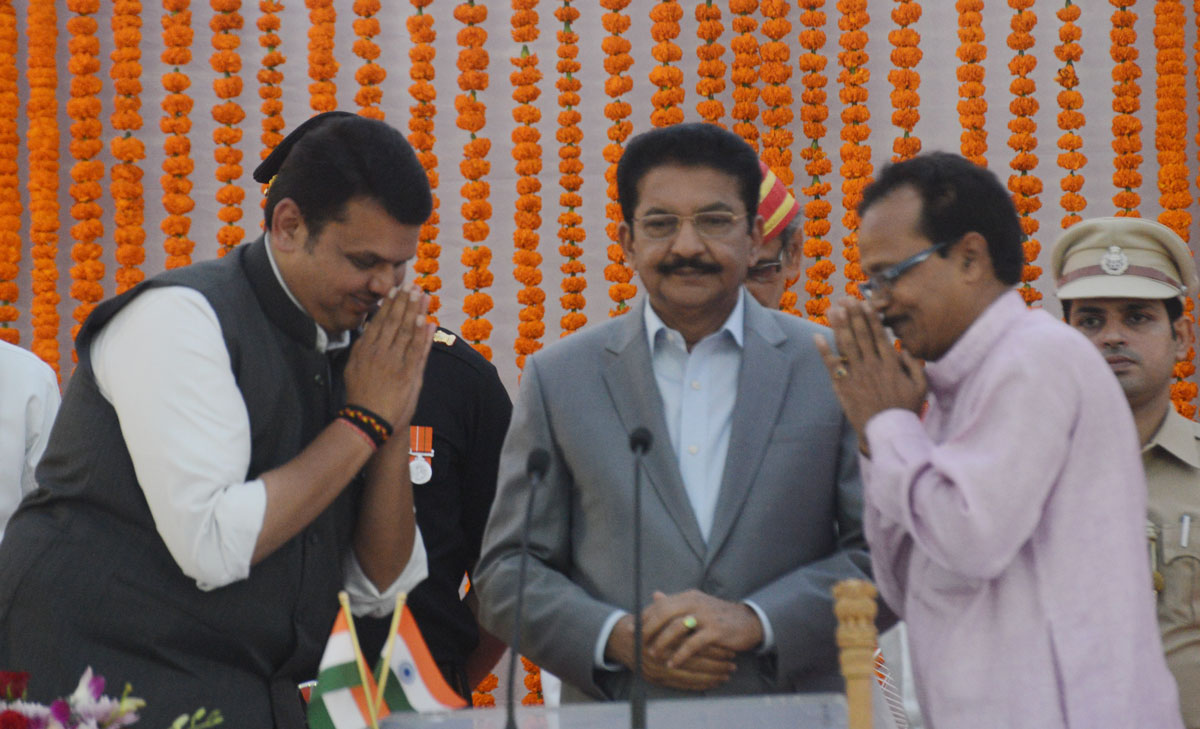 Oath Taking Ceremony of BJP & Shivsena Cabinet Minister's & State Minister's of Maharashtra at Vidhan Bhavan Mumbai.
