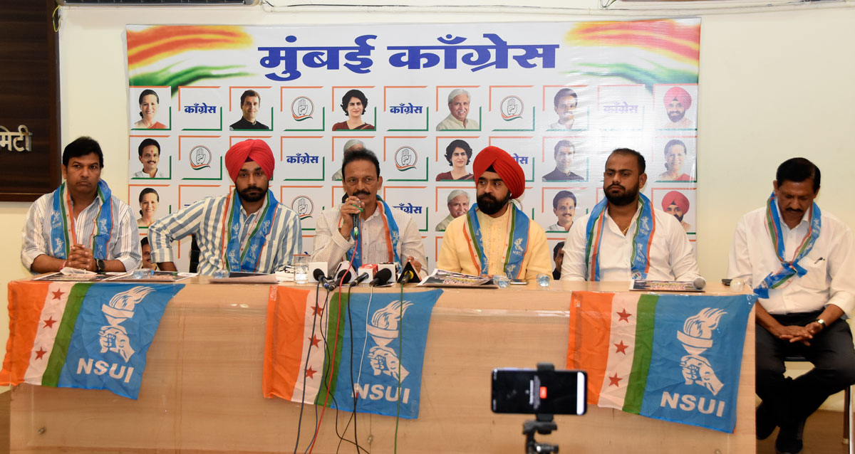 MRCC President Bhai Jagtap & working President Charansingh Sapra Press Conference at Rajiv Gandhi Bhavan Azad Maidan  CST Mumbai.