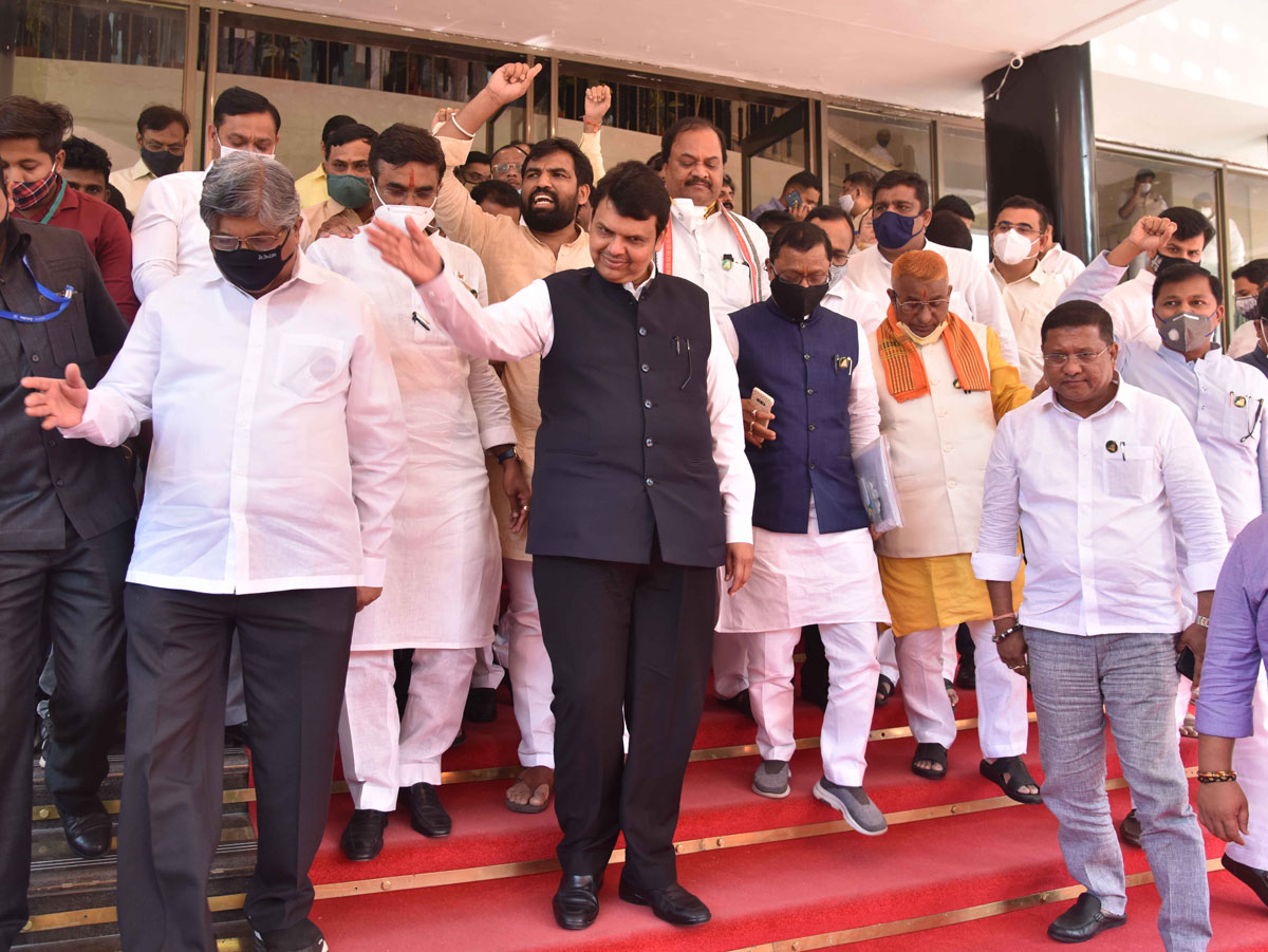 Maharashtra Assembly's Budget Session 2021 at Vidhan Bhavan Mumbai.