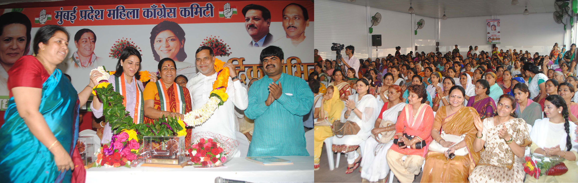 FELICITATION OF AICC MAHILA CONGRESS PRESIDENT DR.PRABHA THAKUR & M.P.PRIYA DUTT ON OCCASION MRCC PRESIDENT KRIPASHANKAR SINGH AT RAJIV GANDHI BHAVAN.