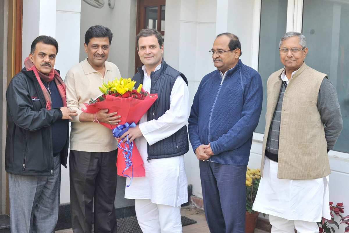 AICC President & MP Rahul Gandhi with Congress Party Leaders in Delhi.