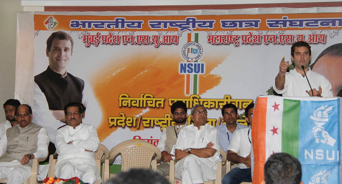 AICC GENERAL SECRETARY & M.P. RAHUL GANDHI "INTERACTION" WITH NSUI TEAM AT VILE PARLE BHAI DAS HALL IN MUMBAI