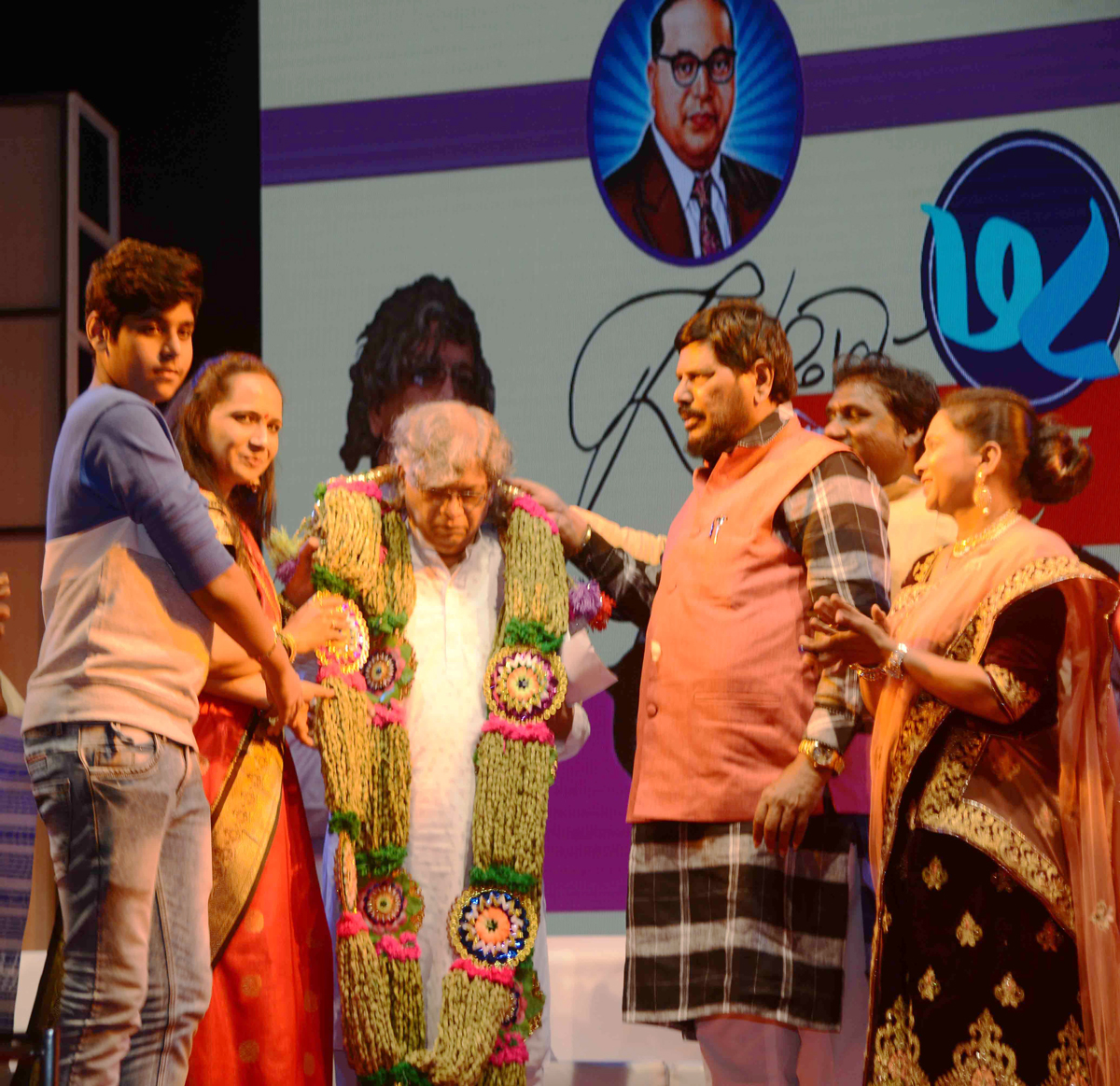 RPI Ramdas Athawale Felicitates Raja Dhale.