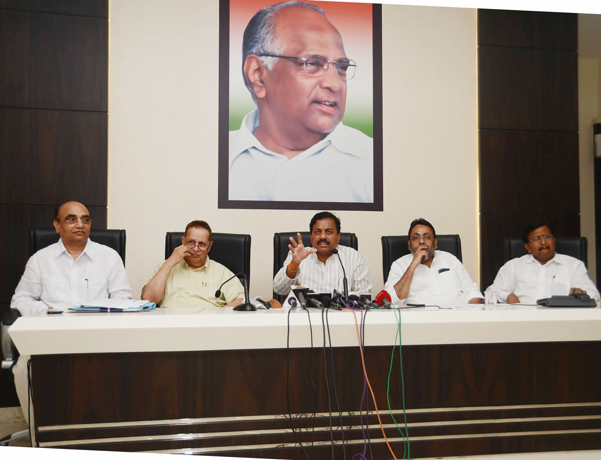 NCP Maharashtra Pradesh President Sunil Tatkare Press Conference at NCP Bhavan Nariman Point.