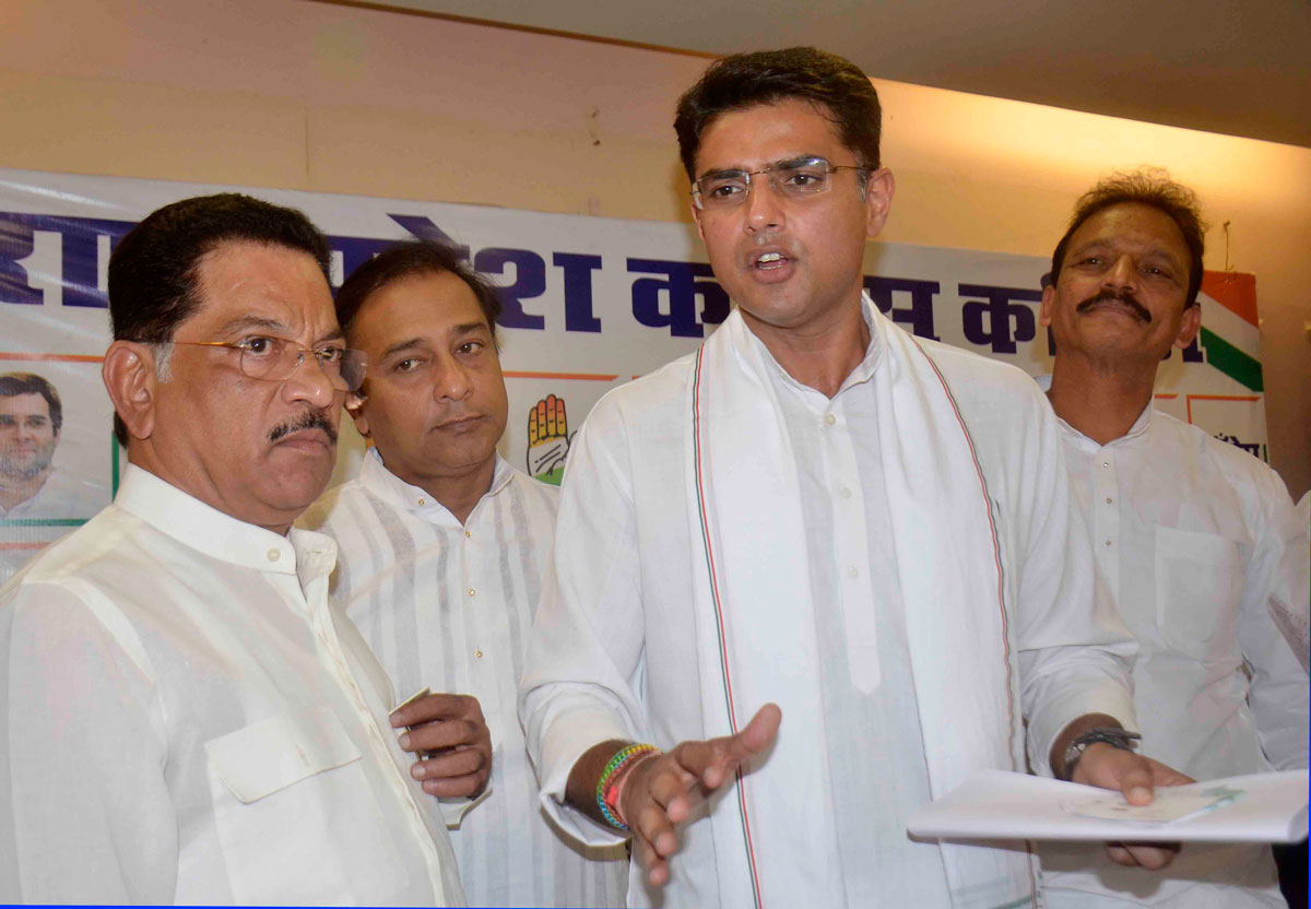 Congress Leader Sachin Pilot Press Conference at Gandhi Bhavan.