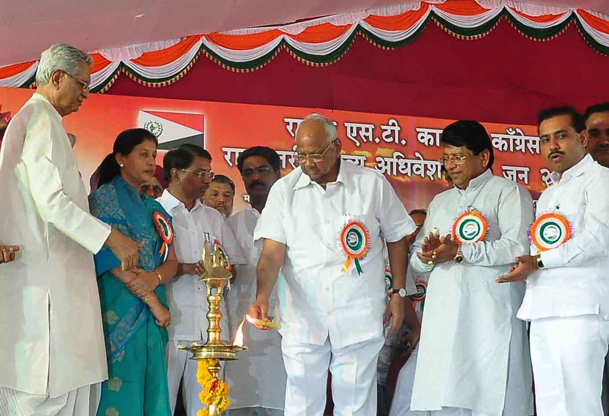 RASHTRIYA ST KAMGAR CONGRESS RALLY AT AURANGABAD  ON OCCASION UNION MINISTER SHARAD PAWAR.