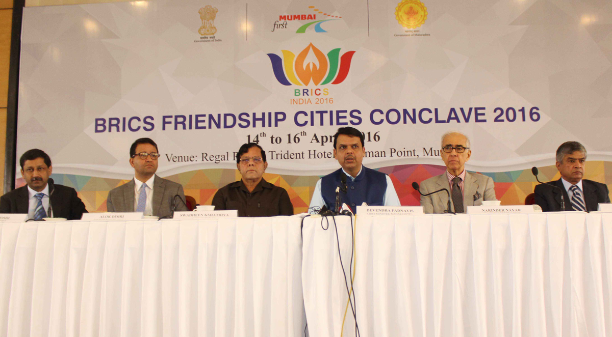 Chief Minister Devendra Fadnavis Press conference at Trident.