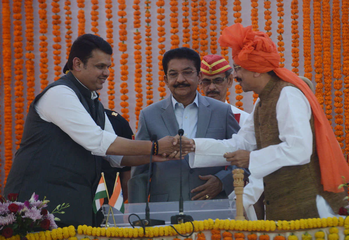 Oath Taking Ceremony of BJP & Shivsena Cabinet Minister's & State Minister's of Maharashtra at Vidhan Bhavan Mumbai.