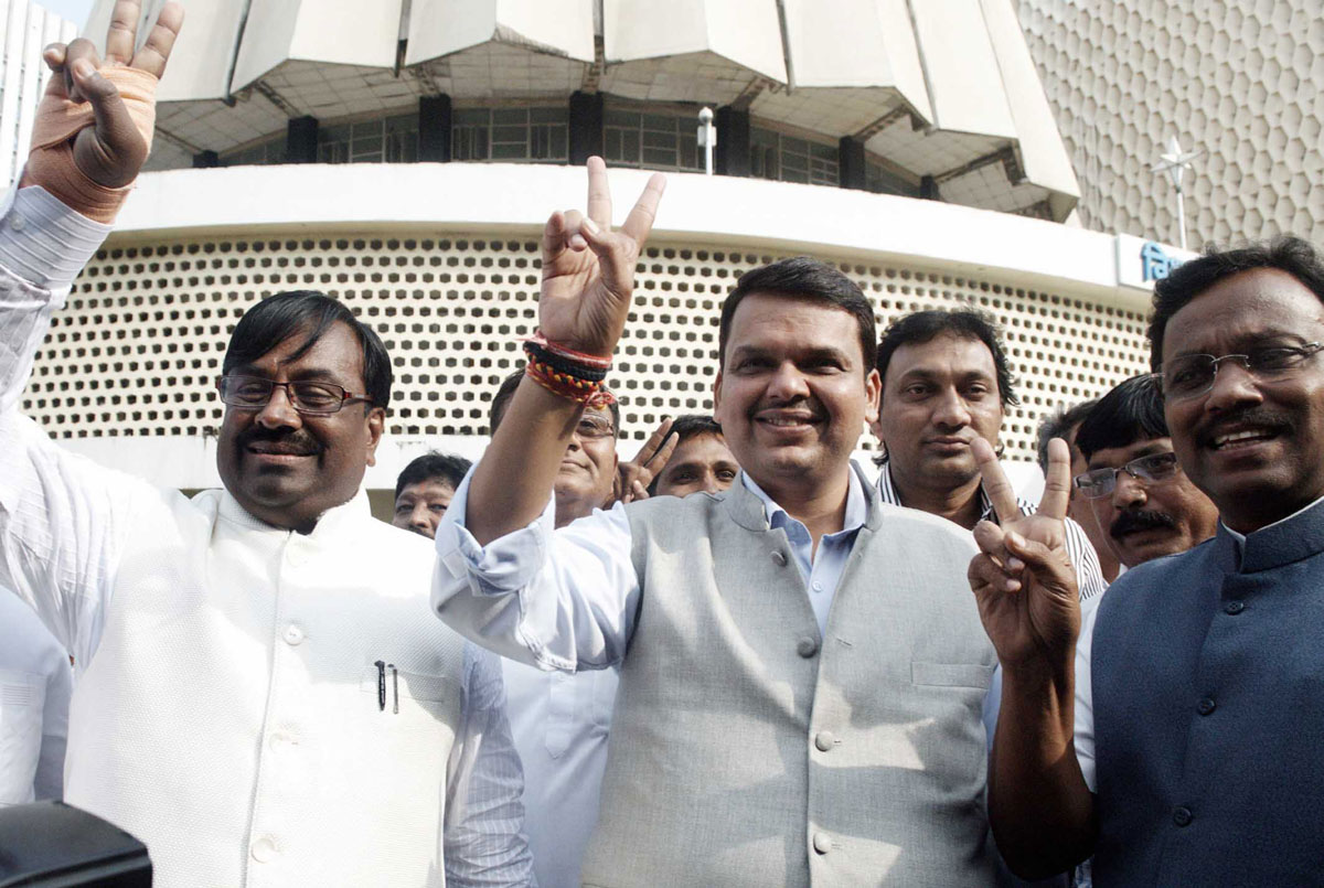 BJP MLA's at Vidhan Bhavan.