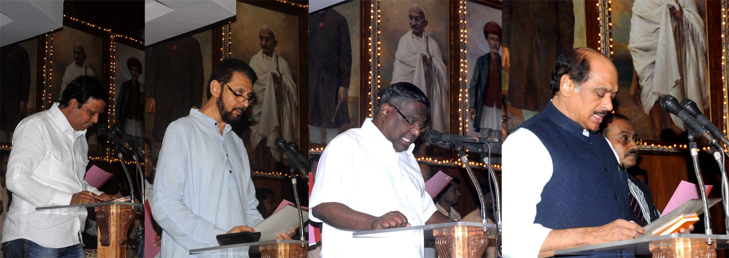 NEWLY ELECTED MLC TAKING OATH AT VIDHAN BHAVAN.