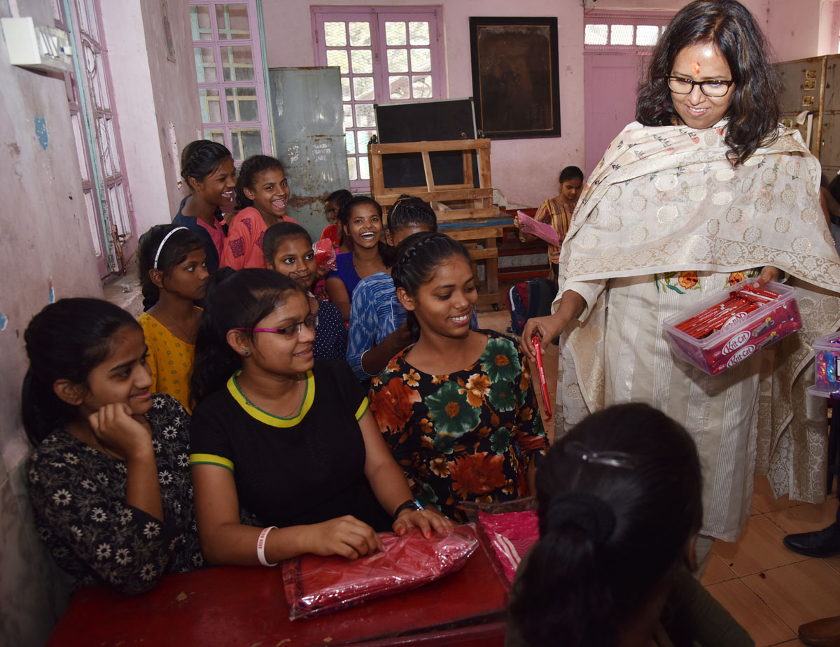 Education Minister Varshatai Gaikwad on her Birthday in Mumbai.