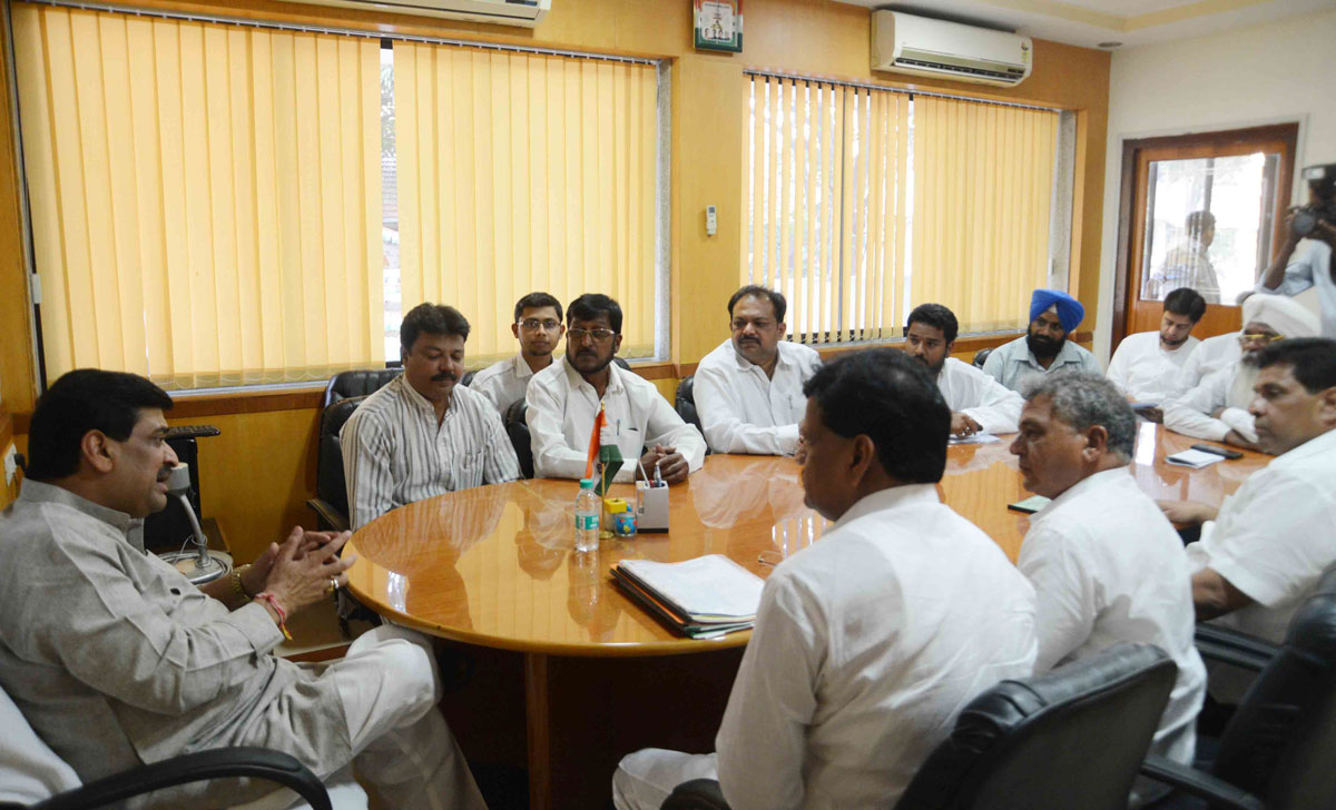 MPCC President & Ex.Chief Minister Ashokrao Chavan at Dadar Tilak Bhavan in Mumbai.