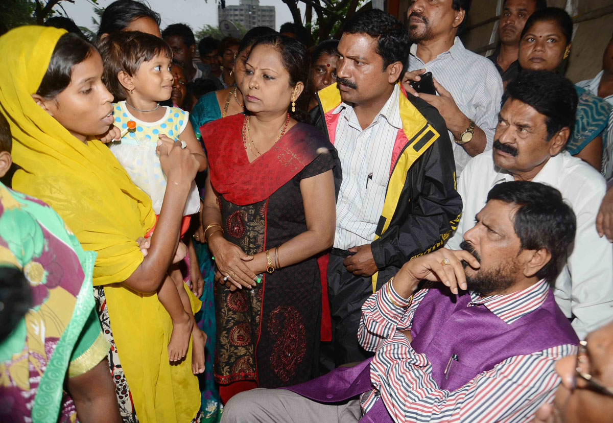 RPI President MP Ramdas Athawale visit Malvani Malad.