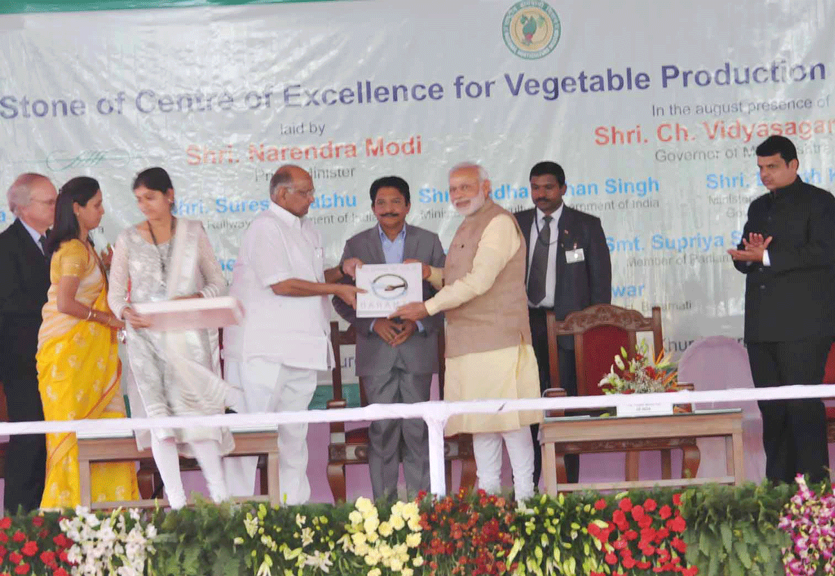 Prime Minister Narendra Modi on Maharashtra Visit at Baramati.