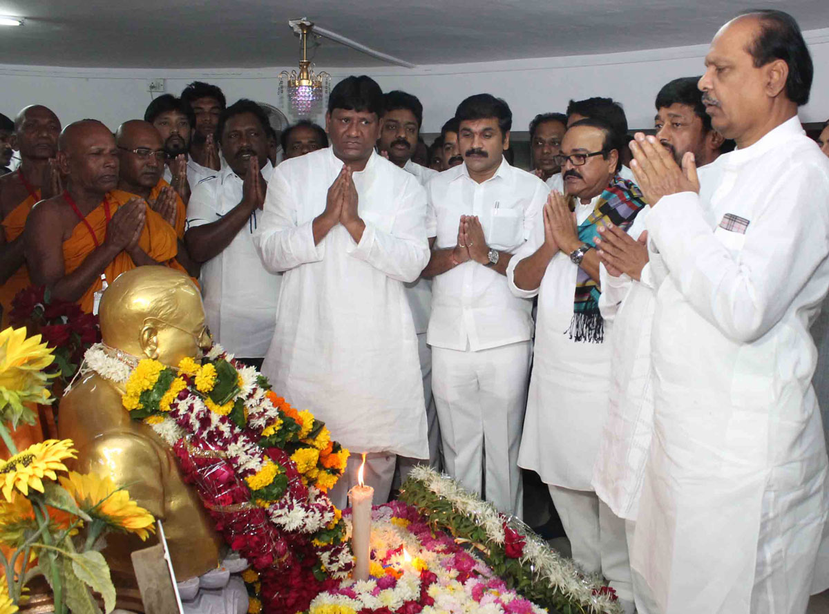 Tribute to Bharat Ratna Dr.Babasaheb Ambedkar on his Mahaparinirvan Din at Chaitya Bhoomi Dadar in Mumbai.