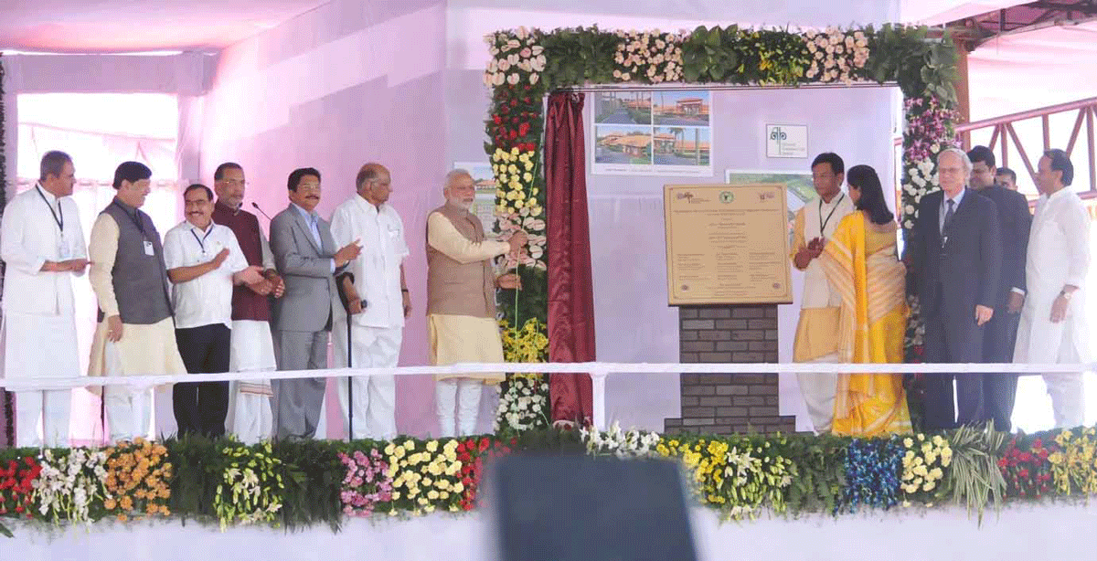 Prime Minister Narendra Modi on Maharashtra Visit at Baramati.