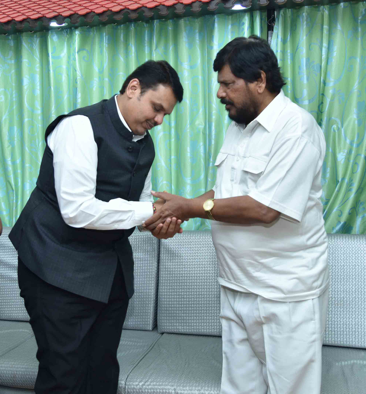Chief Minister Devendra Fadnavis Condolence meeting with RPI Leader Ramdas Athawale.