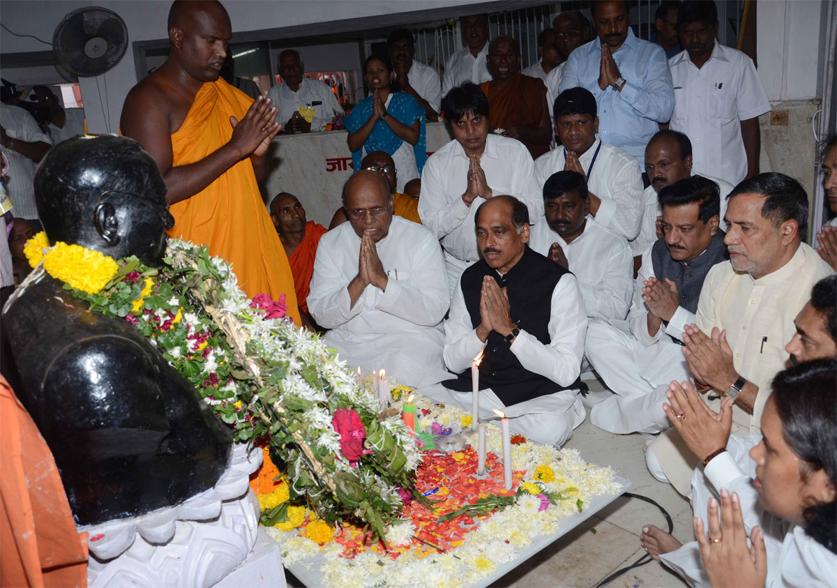 TRIBUTE TO BHARAT RATNA DR.B.R.AMBEDKAR ON HIS 55TH MAHAPARINIRVAN DIN AT DADAR CHAITYBHOOMI.