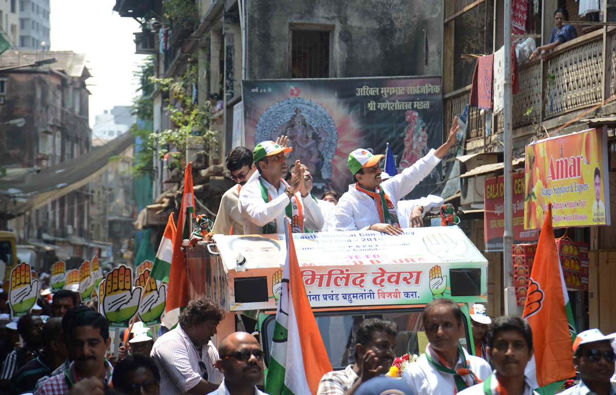 Election Campaign Rally & Padyatra of MP. Candidate Milind Deora.