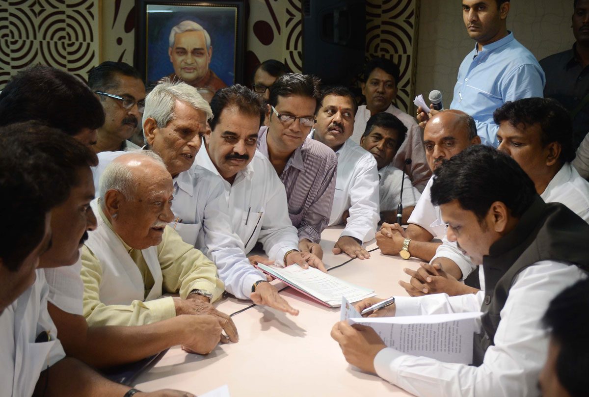 Chief Minister Devendra Fadnavis Janata Darbar at BJP office Nariman Point.