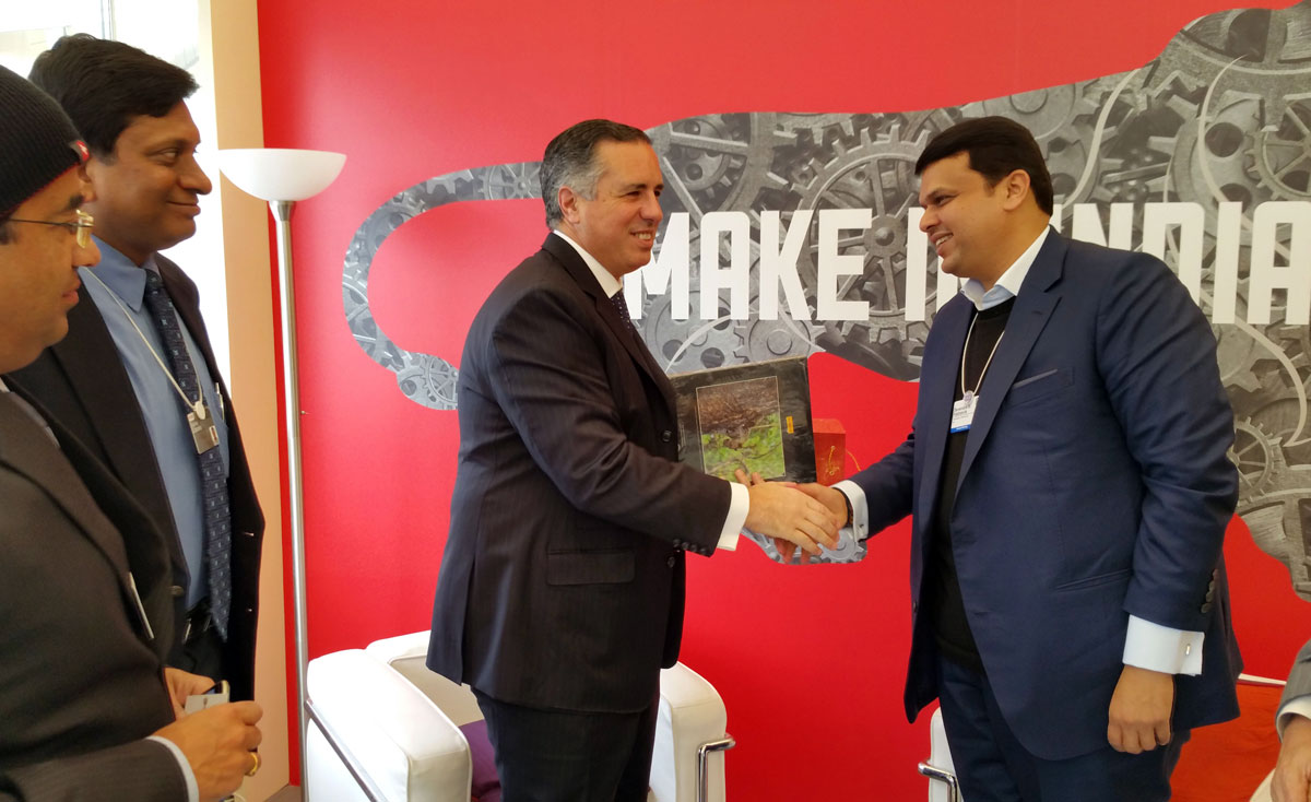 Chief Minister Devendra Fadnavis during Davos Switzerland Visit.