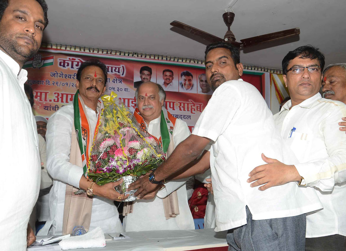 Newly Elected MLC Bhai Jagtap Felicitation in Chief Presence of CWC Member AICC Gen. Sec.Ex.MP Gurudas Kamat at Jogeshwari Pant Foundation Hall.