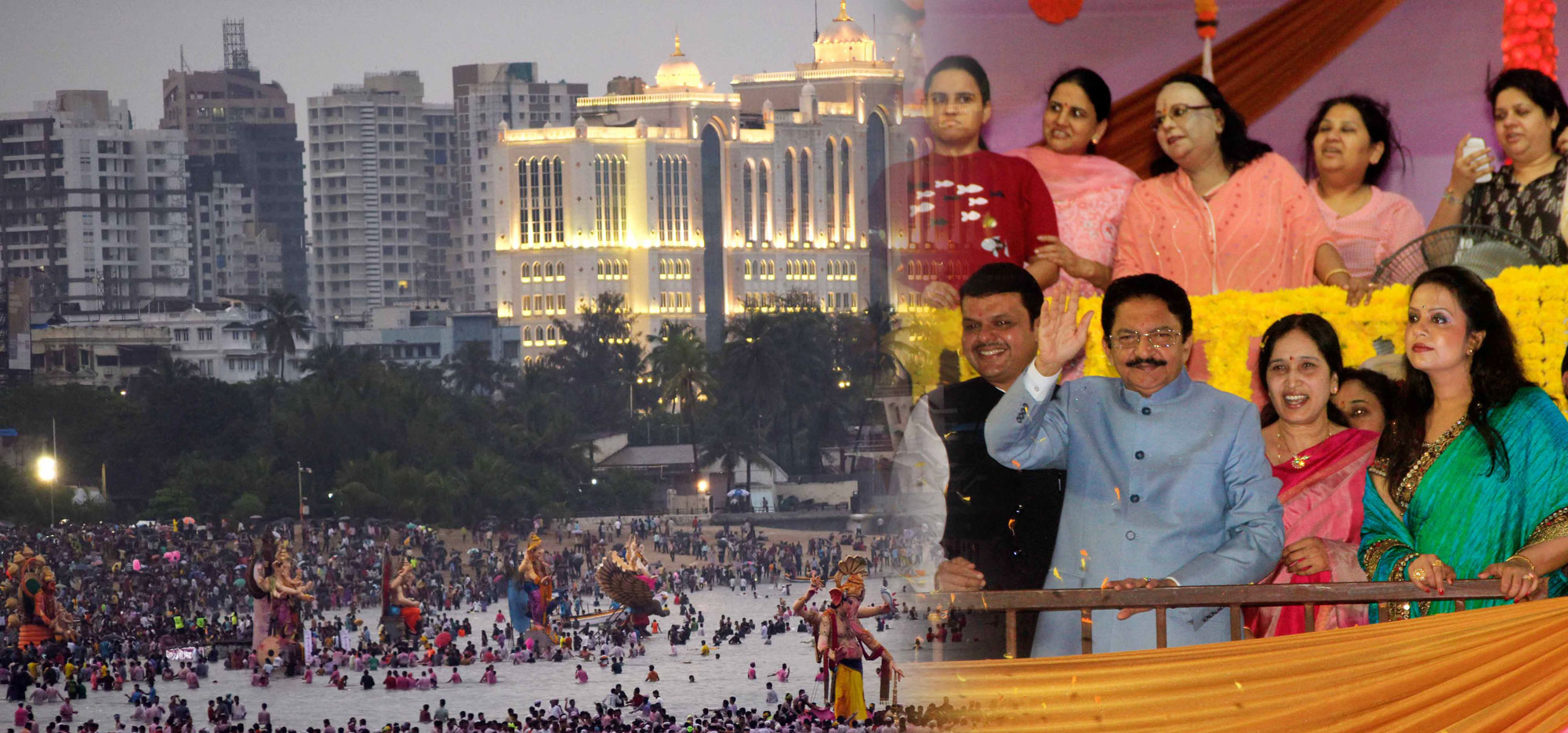 Ganesh Visarjan (Immersion) at Girgaon Chowpatty.