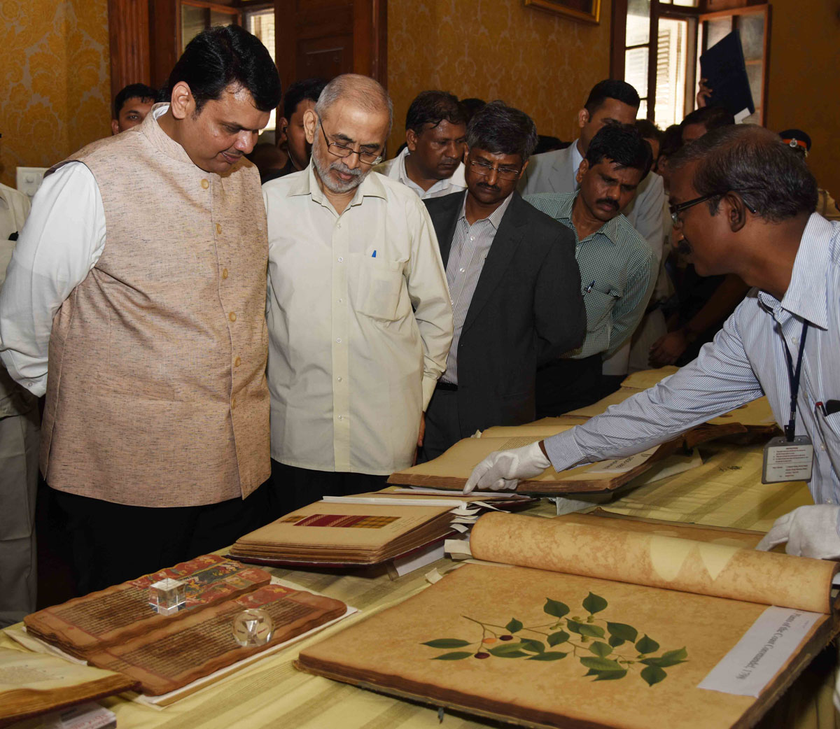 Chief Minister Devendra Fadnavis at Central Library Mumbai.