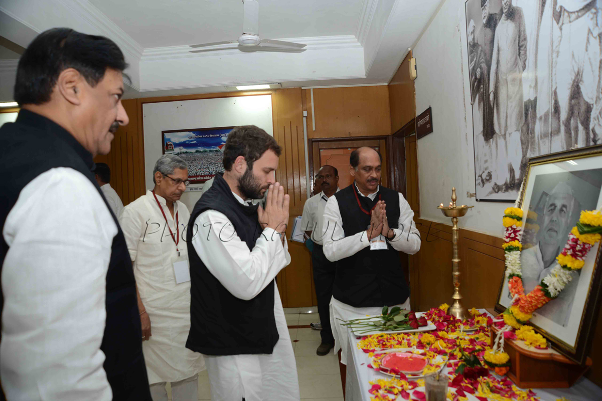 CONGRESS VICE PRESIDENT & YOUTH LEADER RAHUL GANDHI IN MUMBAI AT TILAK BHAVAN DADAR.