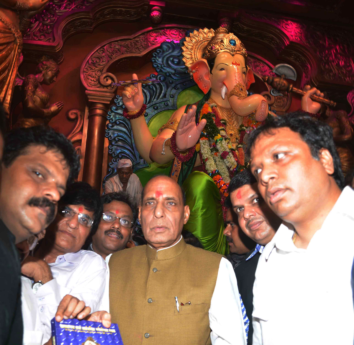 BJP LEADER RAJNATH SINGH AT LALBAUGH RAJA.