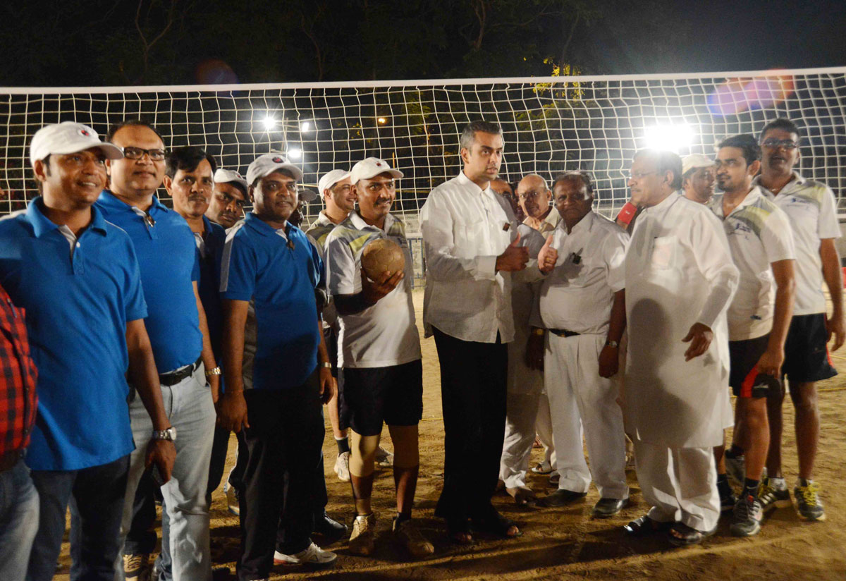 Union Minister Of State Milind Deora at MSSA Club during Volley Ball tournament.