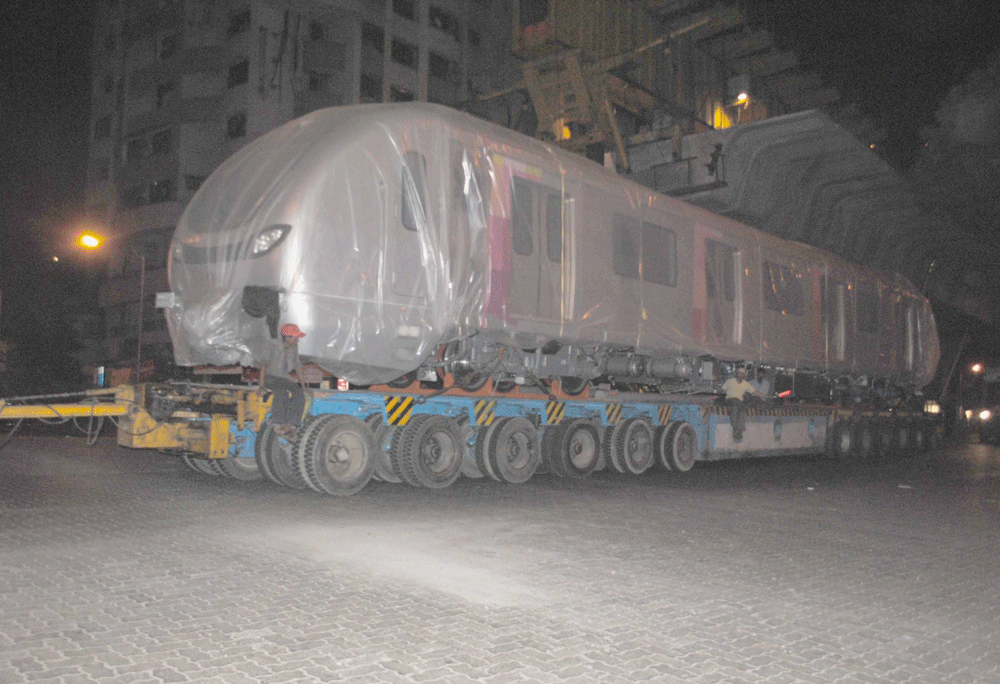 MONORAIL ON  ROAD AT MUMBAI BYCULLA