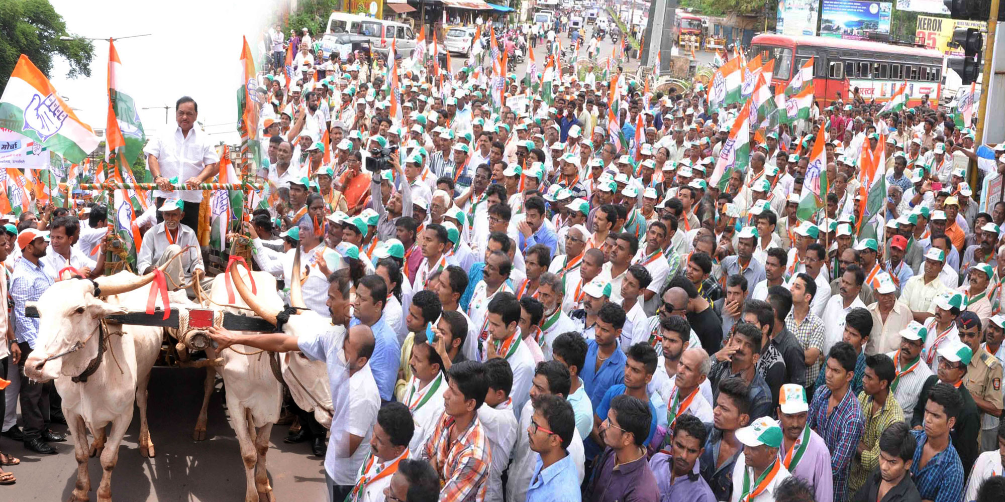 MPCC Leaders Protest for the Rights of Farmers in all over Maharshtra.