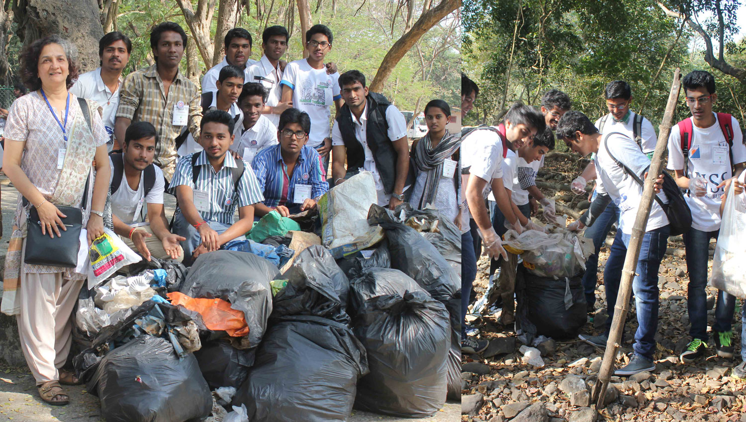 "Cleanliness is Godliness" on Father of the Nation Mahatma Gandhi Smruti Din campaign by Environment Cell MRCC at National Park Borivali.