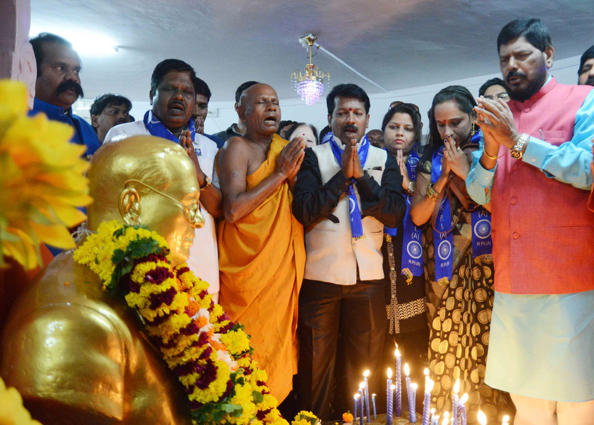 RPI Halla Bol Maha Morcha at Chaitya Bhoomi to Indu Mill Dadar.