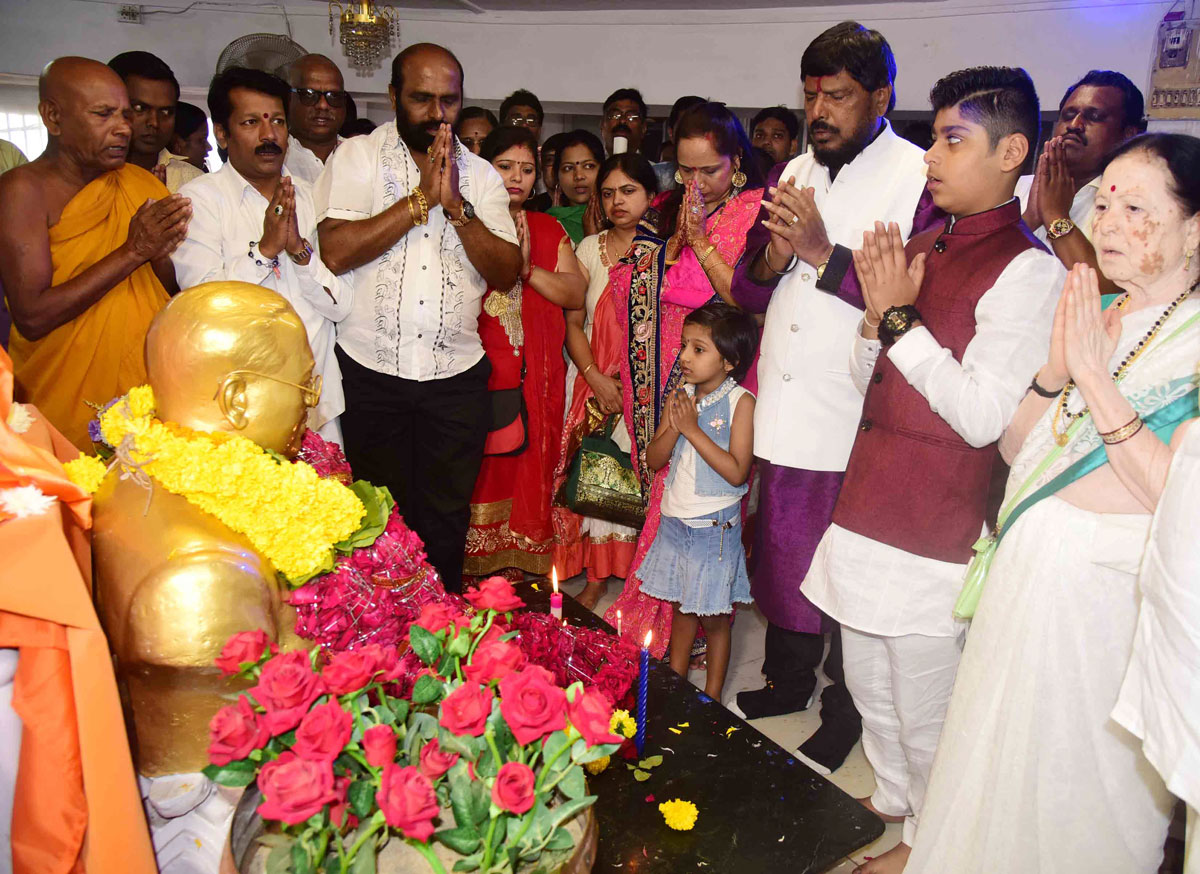 RPI Leader Social Justice & Empowerment Union Minister Ramdas Athawale Birthday Celebration in Mumbai.