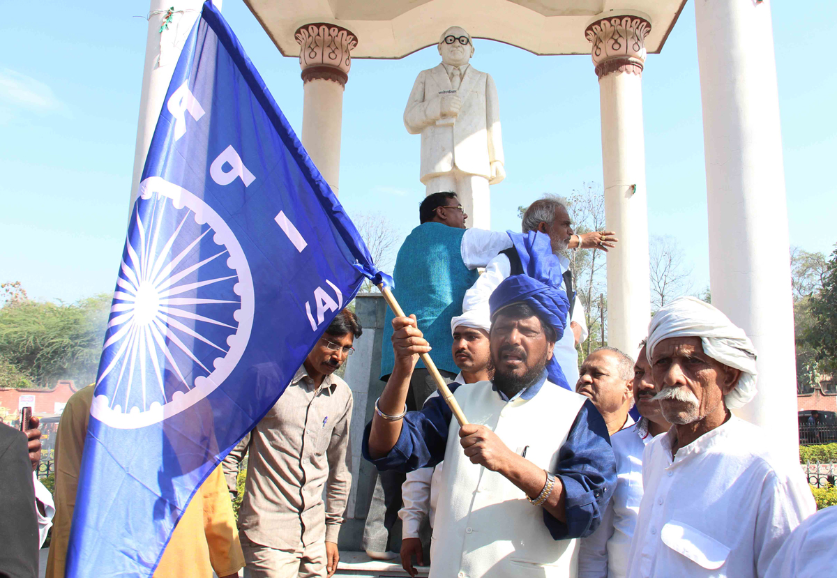 MP & RPI President Ramdas Athawale Bharat Bhim Yatra at Uttar Pradesh.