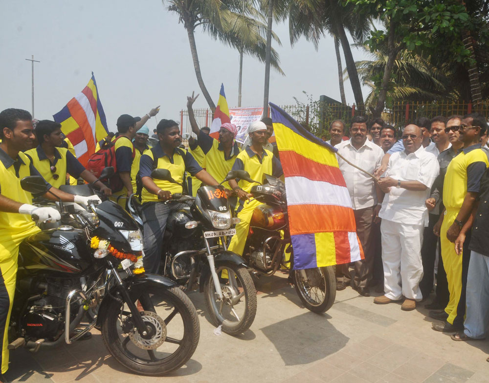 MOTOR CYCLE RALLY FROM DADAR CHAITYABHUMI TO MAHAD CHAVDAR TALAO .